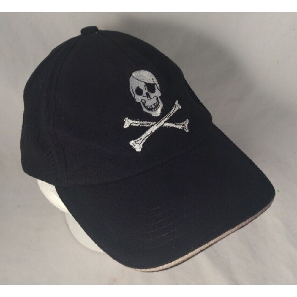 Pirate "Surrender the Booty" Black Adjustable Strapback Hat/Cap-EXCELLENT!